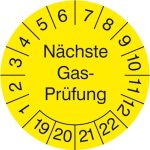 Prüfplakette Gasprüfung