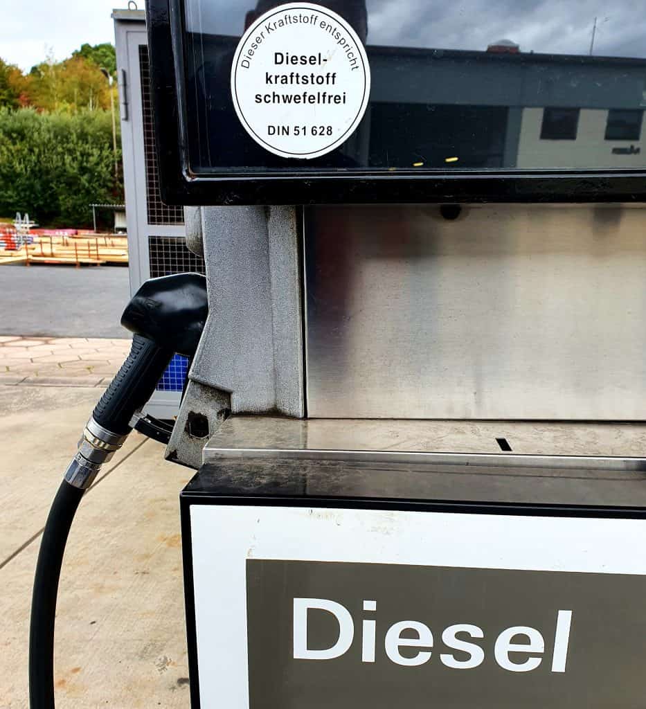 Zapfsäule Diesel falsch getankt
